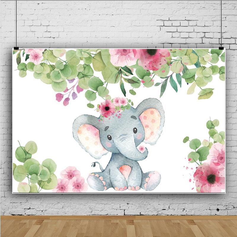 С днем ​​рождения слон ребенок фото фон детская фотография фон реквизит