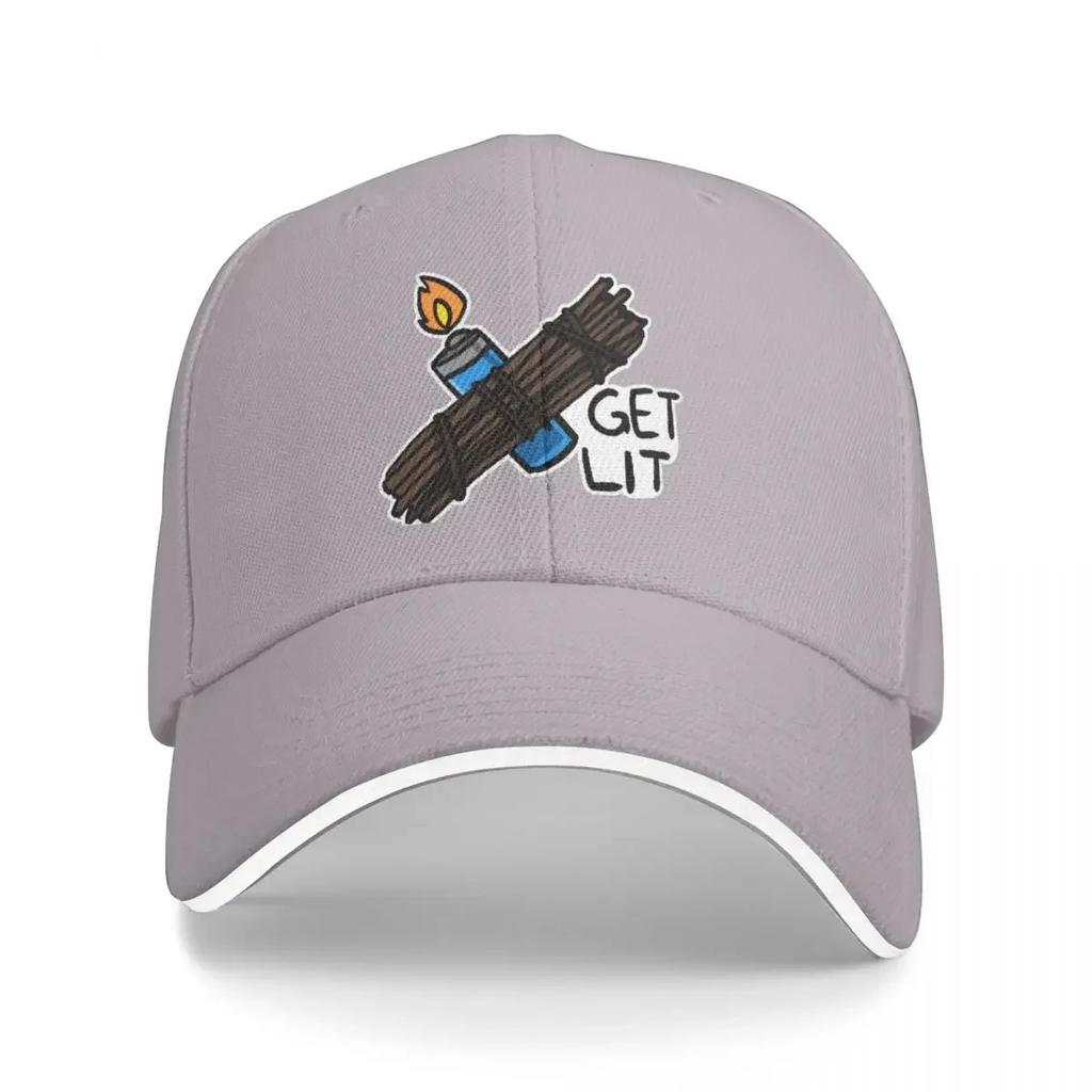 Get Lit Phasmo Smudge Baseball Cap Snap Back Hat Hip Hop Sunhat winter hats for Unisex For Women Unisexs