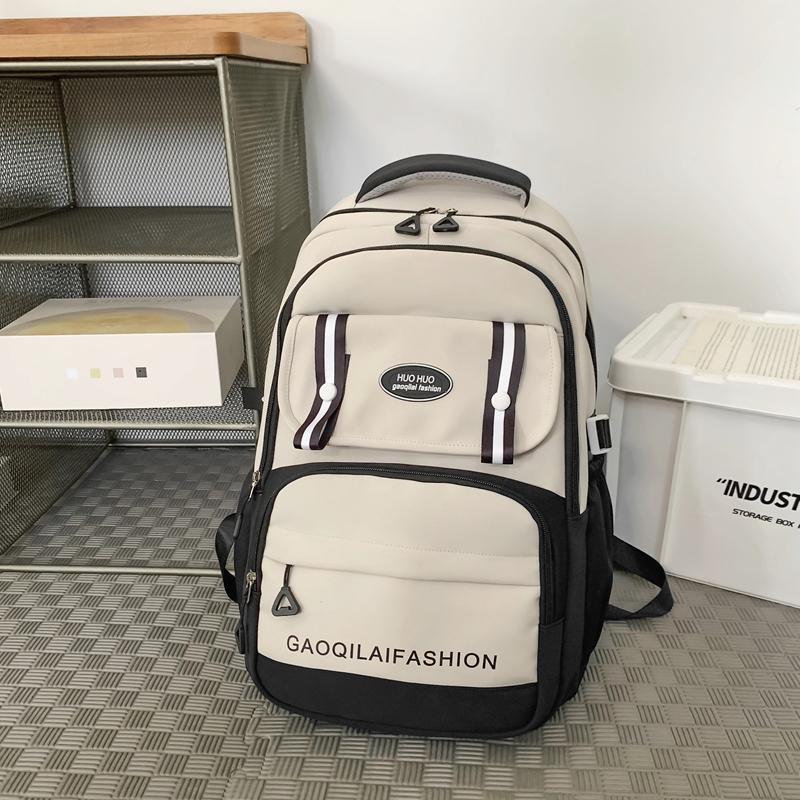 Контрастный цвет Студенческий школьный рюкзак Женский рюкзак большой вместимости Мужской рюкзак для компьютера