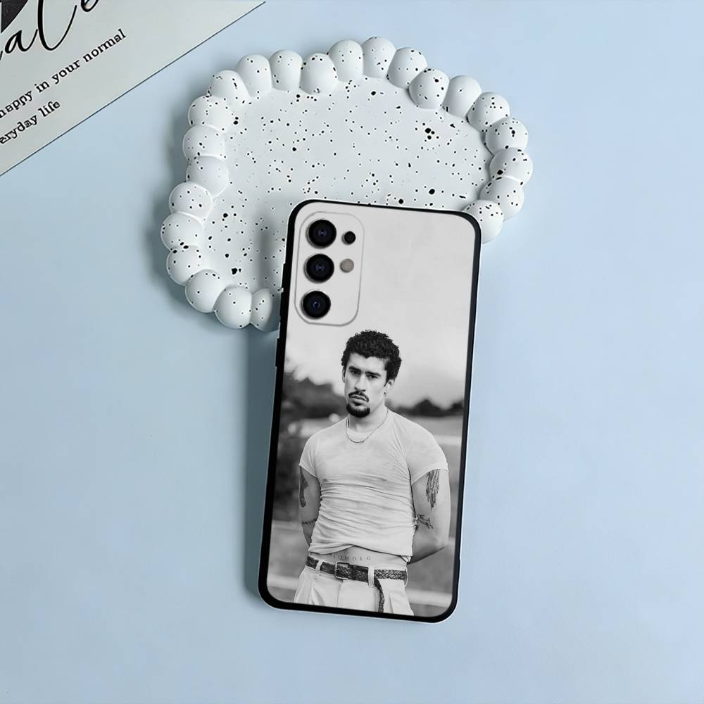 Чехол для телефона B-B-Bad -Bunny для Samsung S25, S24, S21, S22, S23, S30, Ultra, S20, Plus, Fe, Lite, Черный Мягкий Силикон