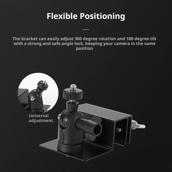 Всепогодное крепление для желоба, устойчивое к коррозии, с регулировкой угла в 360 градусов, всепогодное крепление для камеры на желоб