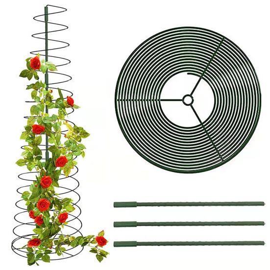 Sturdy Spiral Plant Trellis Support Stable Versatile Vines Flowers Metal Rack for Indoor Outdoor Gardens