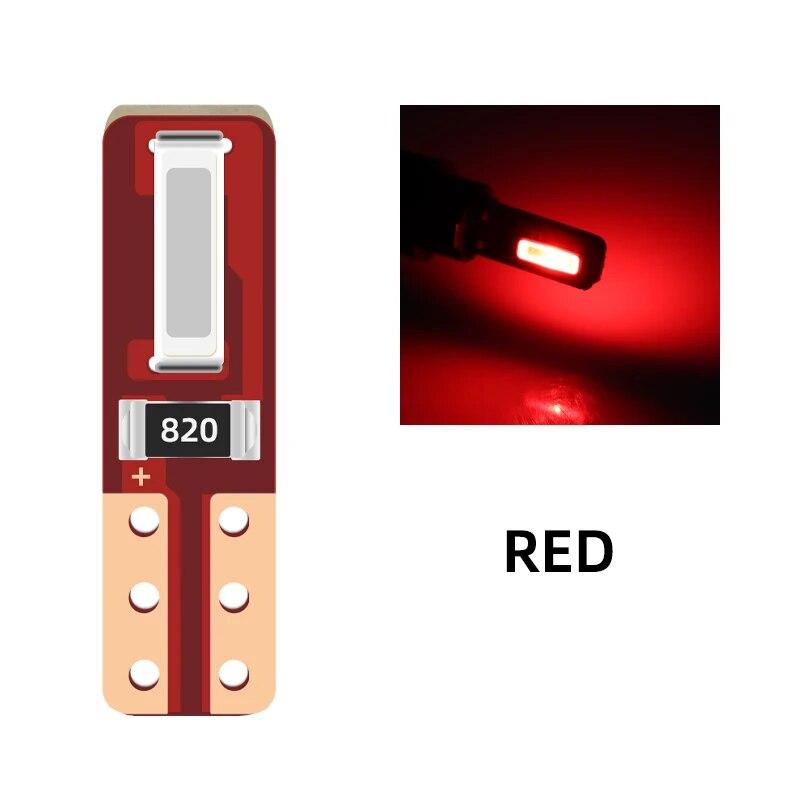 10 шт. T5 2SMD светодиодная лампа W3W W1.2W Led Canbus для кондиционера кнопка подсветка приборная панель светодиодный предупреждающий индикатор