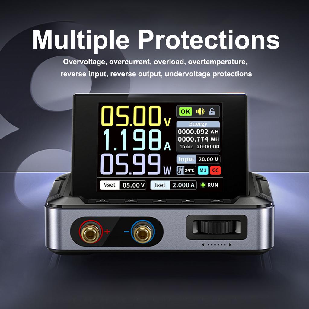 DPS-150 Портативный источник питания постоянного тока 0-30В 0-5А 0-150Вт Выход 2,8-дюймовый IPS-экран Мини Регулируемый Импульсный Источник Питания Постоянного Тока