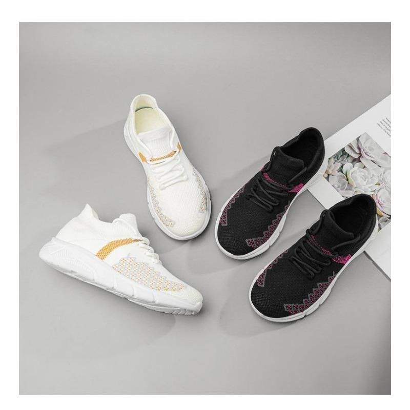 Весна и осень Новые повседневные туфли Женская обувь Flyknit Легкие и дышащие женские кроссовки Женская спортивная обувь