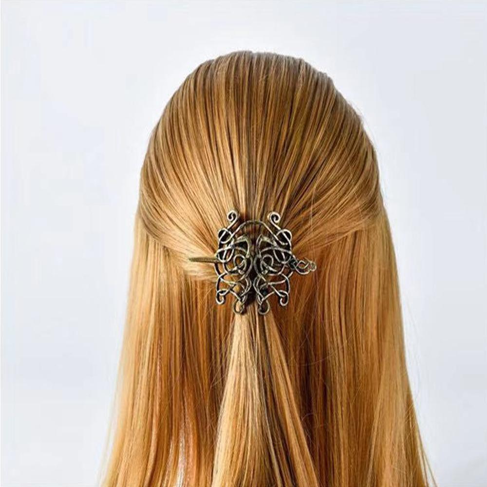Hair Accessories Barrette Knot Metal Hair Stick Hair Slide Celtic Hairpins Viking Hair Clips