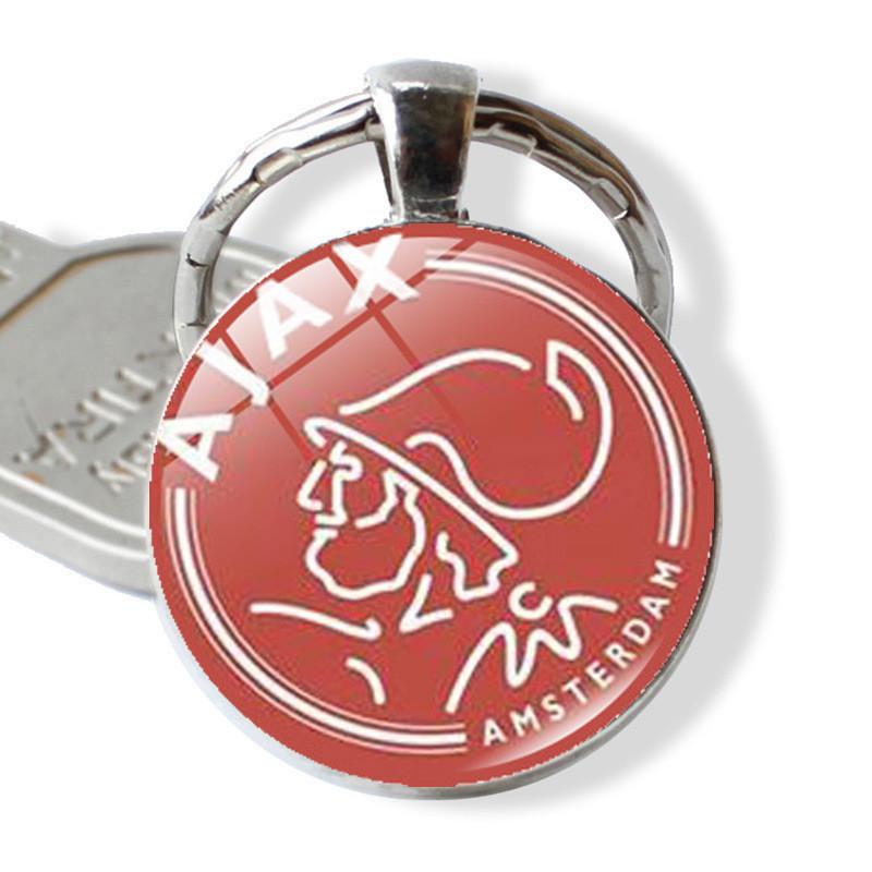Sleek Zinc Alloy Ajax Football Club Keychain Ideal For European And American Fashion
