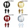 Decoration Washroom Poster Woman & Man 3D Wall Stickers Mirror Surface Decal Toilet Entrance Sign