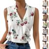 Women's Classic Sleeveless Plain Top V Neck Sleeveless Blouse Tops Office Work Shirts