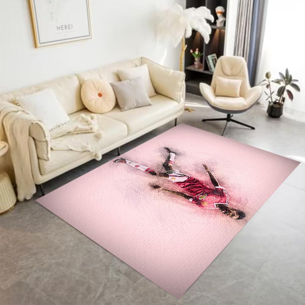 Football Player Action Area Rug Suitable for Game Room Hallway Foyer Living Rooms Anti-slip Rug Office home decor Gift for Festivals