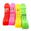 4 Pcs Plastic Bright Color Large Towel Pegs Clips Quilt Clothes Drying Tool Clip