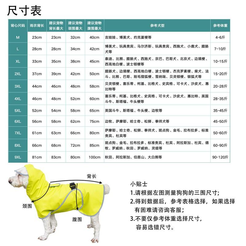 Pet Raincoat Small Dogs Waterproof Hooded Coat With Belly Protection French Bulldog Bichon Dachshund