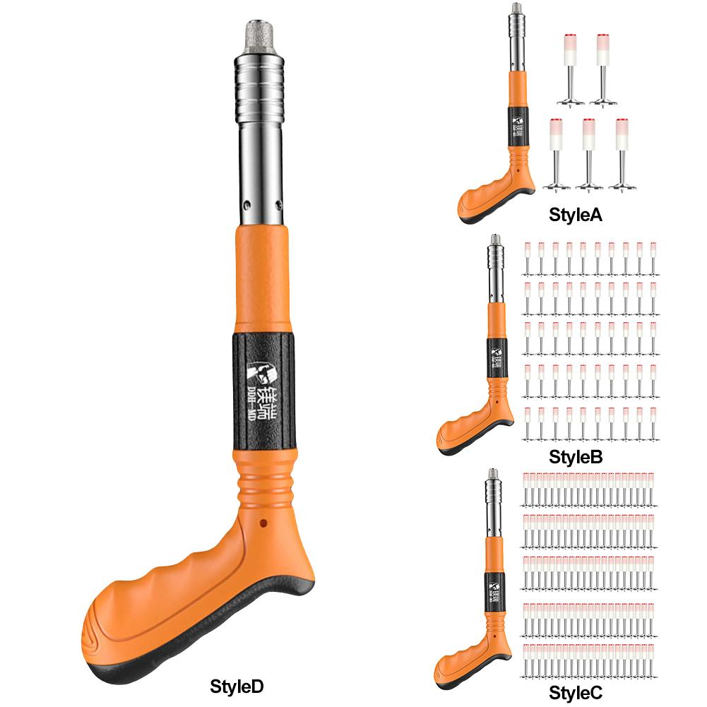 Ручной пистолет для гвоздей Воздушный гвоздезабиватель Регулируемый бесшумный настенный крепеж Одноручный инструмент для крепления гвоздей к стене для домашней деревообработки