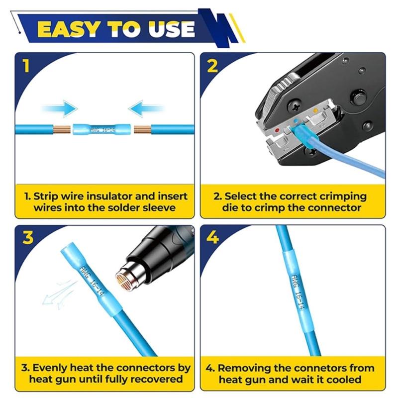Quickly Install Waterproofed Electrical Terminals Insulated Splices for Outdoor Electrical Connection and DIY Projects