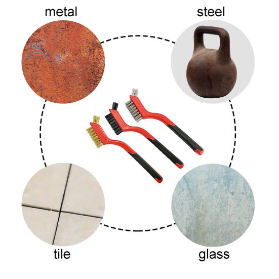 6 шт./компл. набор узких проволочных щеток, эргономичная щетка с длинной ручкой для чистки кухни, ванной комнаты, гаража