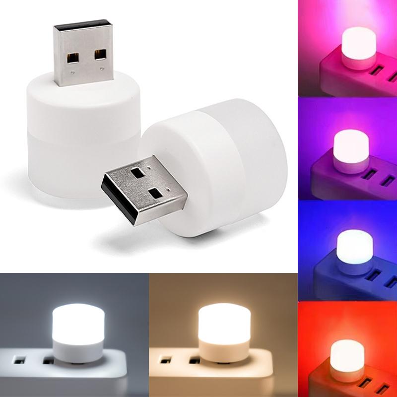 USB Лампа-ночник Подходит для компьютера Мобильное питание USB Маленький круглый свет Светодиодный Защита глаз Лампа для чтения