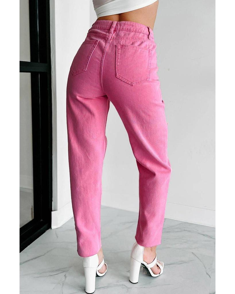 Azura Exchange Patchwork Straight Leg Jeans