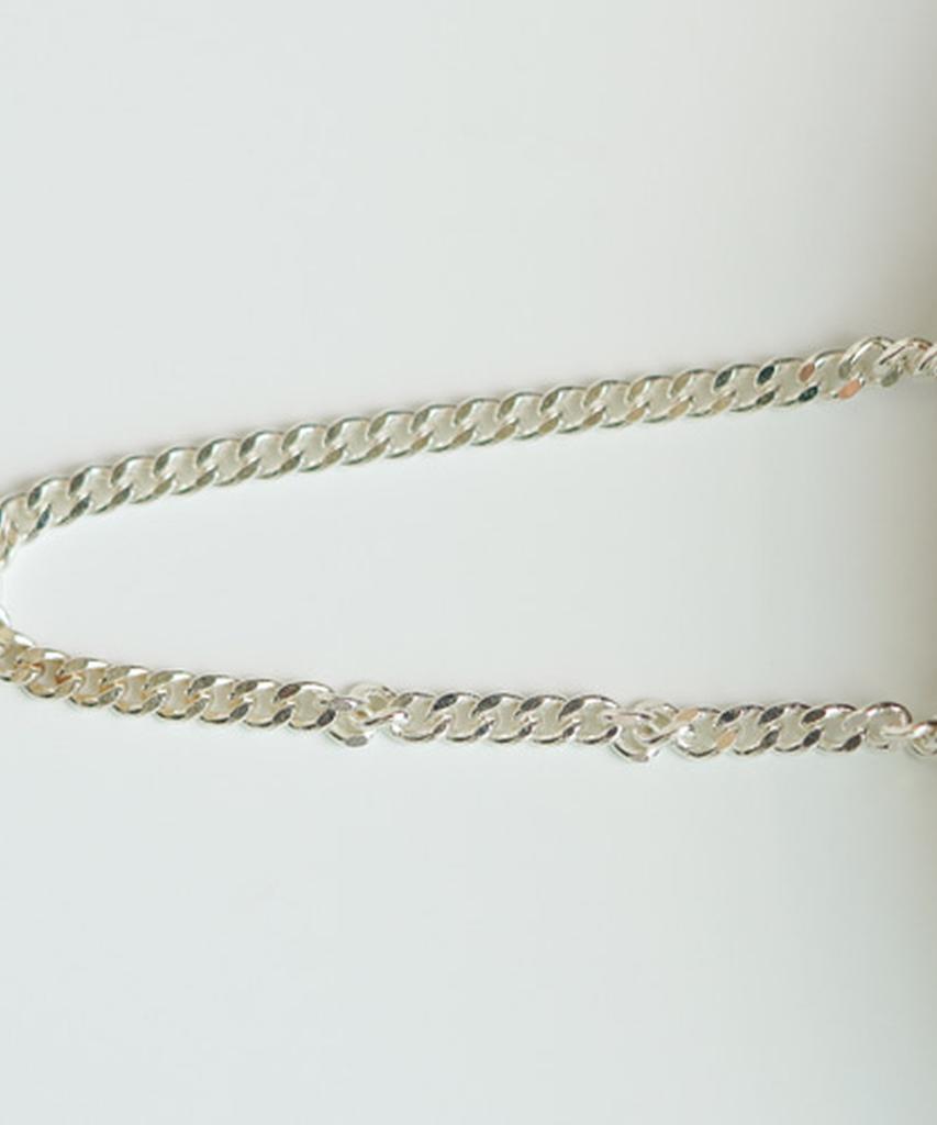 Серебряная цепочка-колье Alleun 925 пробы, квадратная, с изогнутым звеньями, из шелка