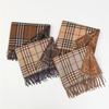 Versatile Dual-purpose Letter C Jacquard New Autumn and Winter Plaid Double-sided Warm Imitation Cashmere Fringed Scarf Women