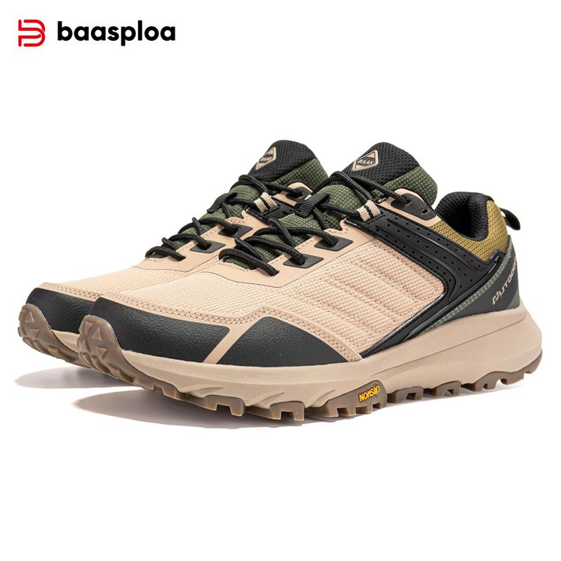 BAASPLOA Мужская уличная обувь Осенняя мужская спортивная обувь для походов на открытом воздухе Нескользящая износостойкая мужская брендовая качественная мужская обувь для походов на открытом воздухе