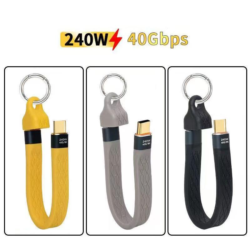 Многофункциональный Pd240W USB 4 40 Гбит/с FPC Кабель данных Type-C Портативный Брелок Для Телефона ТВ Ноутбука Планшета Передача Видео