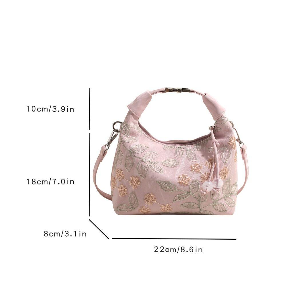 Canvas Hanfu Embroidery Handbag Embroidered Cheongsam Bag Retro Chinese Style Handbag  Wedding