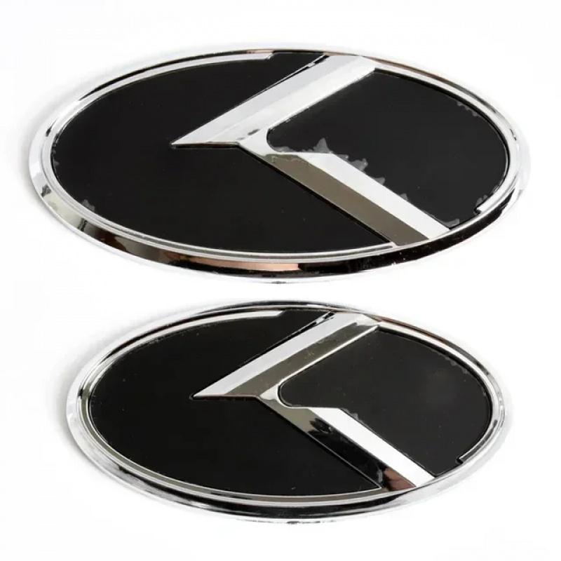 AABJB1 2pcs  For KIA K5  Car Trunk Emblem 3D Sticker K Logo Front Grill Rear Badge2011-2013 Optima Forte 2009-2014