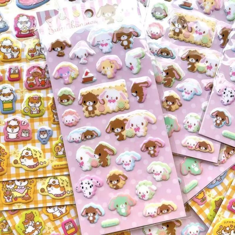 Новые Sanrio Usahana Sugarbunnies 3D Стикеры-пузыри Игрушка Декоративные наклейки для дневника девочки Чехол для телефона DIY Украшение для камеры Игрушка Подарок