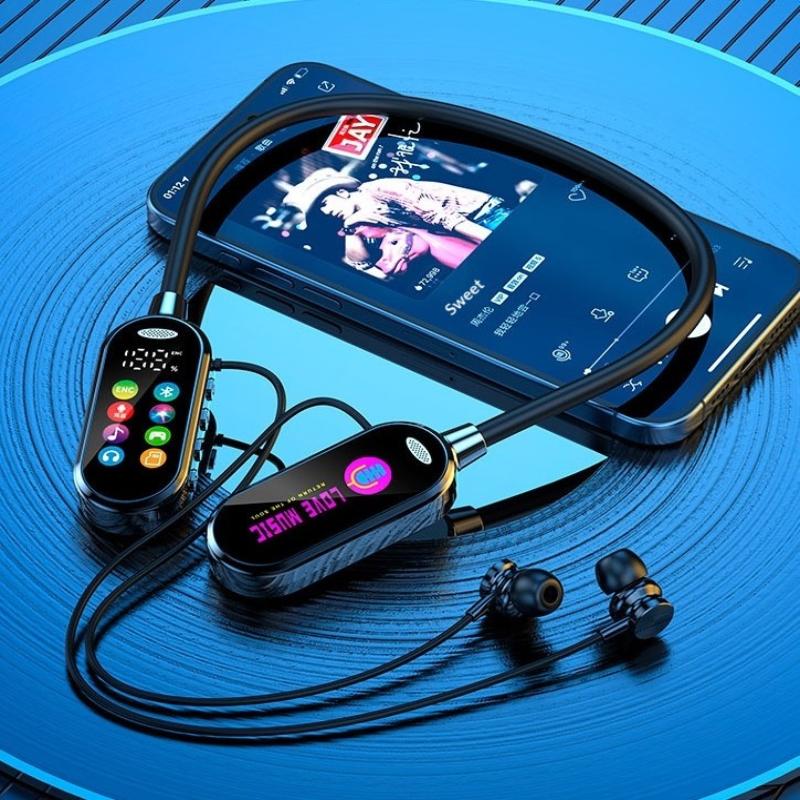 Bluetooth 5.4 Наушники-вкладыши Наушники на шею Цветной экран Беспроводные гарнитуры Наушники с шумоподавлением Наушник Монитор