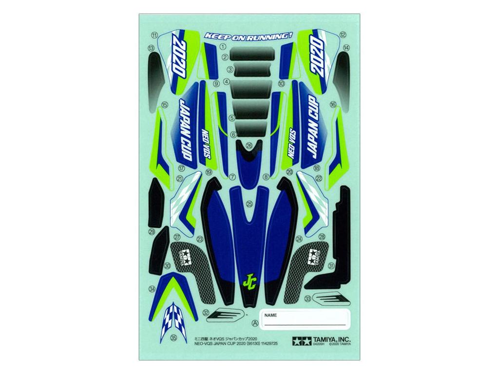 Tamiya Mini 4WD Limited Product Neo VQS Japan Cup 2020 Поликарбонатное шасси 95130 (Победить) Тело/VS