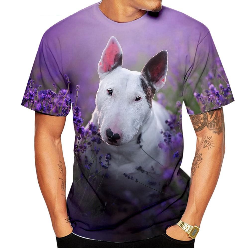 Мужская Женская Детская Летняя Модная Футболка с 3D-принтом «Бульдог» с рисунком собаки Модная уличная повседневная одежда с круглым вырезом
