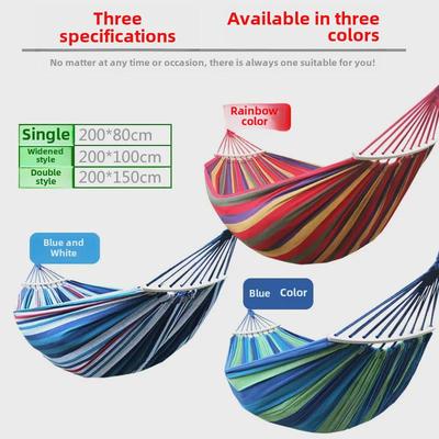 Прочный брезентовый гамак: Одноместные/двухместные уличные качели для взрослых