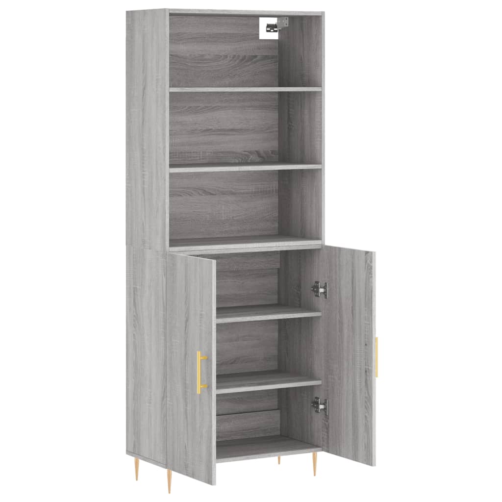 Highboard Grey Sonoma 69.5 x 34 x 180 cm Particleboard