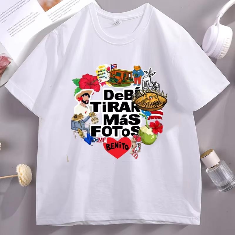 DTMF Collage Bad Bunny T Shirt Men Women Benito Bowl Tshirt Debi Tirar Mas Fotos Frog Nuevayol TShirt Mens Designer Clothes Top