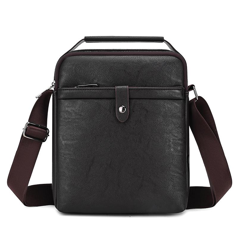 Business Style Men's Shoulder Bags  PU Leather Man's Small Messenger Bag Luxury Design Men Handbag Bag Shoulder Bags