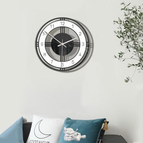 Ретро акриловые круглые циферблаты цифровые немые настенные часы для дома и офиса, подвесной декор