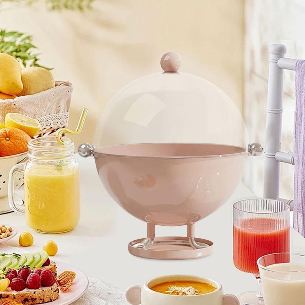 Serving Fruit Bowl with Lid with Draining Holes with Drain Tray Food Storage Bowl for Kitchen Dining Table Counter Home Breads