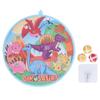 Kids Round Dart Board Game Set with 3 Strong Balls Cartoon Educational Large Dart Board Toys
