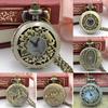 Vintage Steampunk Retro  Design Pocket Watch Quartz Pendant Necklace Gift