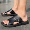 Модные мужские повседневные уличные дышащие сандалии мужские тапочки удобные и новые модели пляжная обувь двух видов мужская летняя