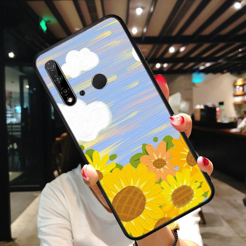 Чехол для телефона с цветочным пейзажем и ручной росписью для Huawei P50 Pro P30 P40 Lite P40Pro P20 lite P10 Plus Mate 20 Pro Mate20 X