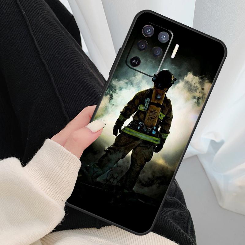 Firefighter Heroes Fireman Phone Case For OPPO A5 A9 2020 A31 A53 A53S A1K A15 A16 A52 A72 A83 A91 A93 A54 A74 A94