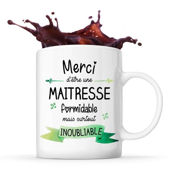 Mug - Merci - Inoubliable - Céramique - Résistant lave-vaisselle - Design contemporain