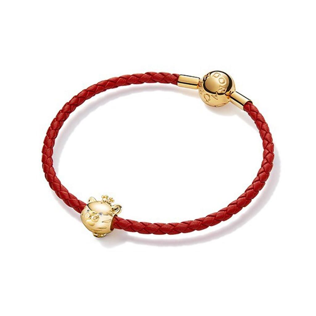 Pandora Lucky Rabbit Woven Leather Bracelet Women bracelet ZT2583