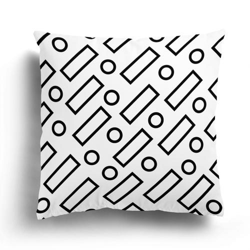 Скандинавский черно-белый простой геометрический рисунок, чехол для подушки, домашняя гостиная, украшение для дивана, подушка, наволочка
