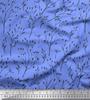 Soimoi Синяя поли креповая ткань Hoya Kerrii Leaves Ткань с принтами по метрам 42 дюйма