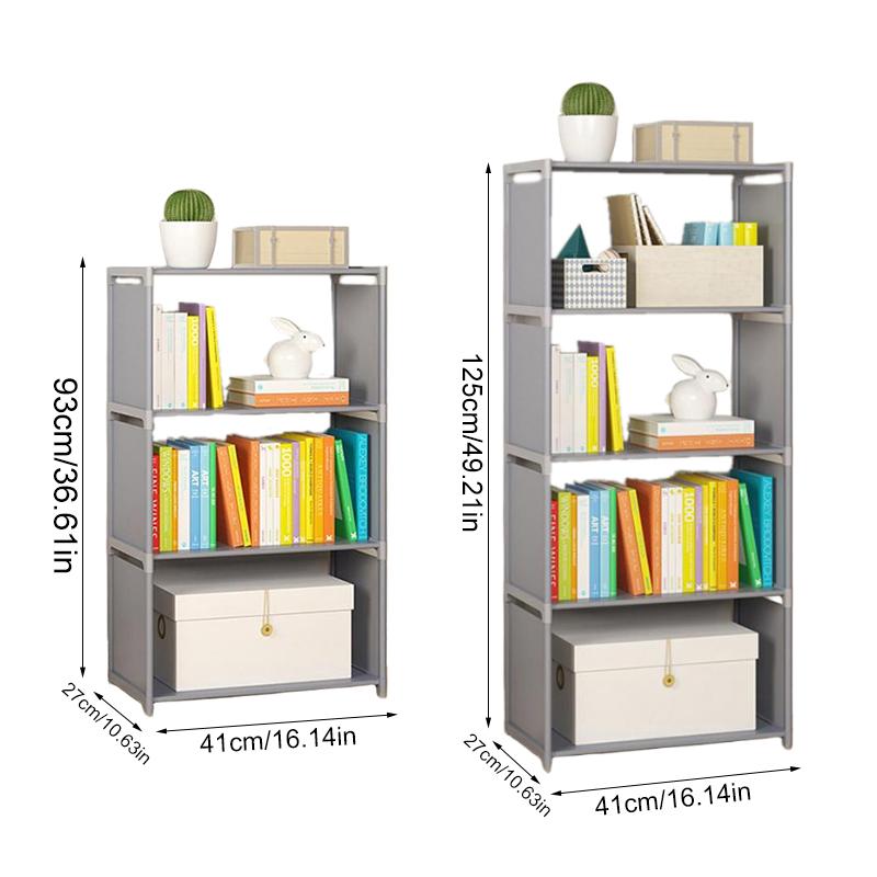 1 шт. Книжная полка 4/5 ярусов Стойка для демонстрации книг Большая вместимость Органайзер для игрушек Полка для мелочей Легкая сборка Сделай сам Многоярусный Простой держатель для книг
