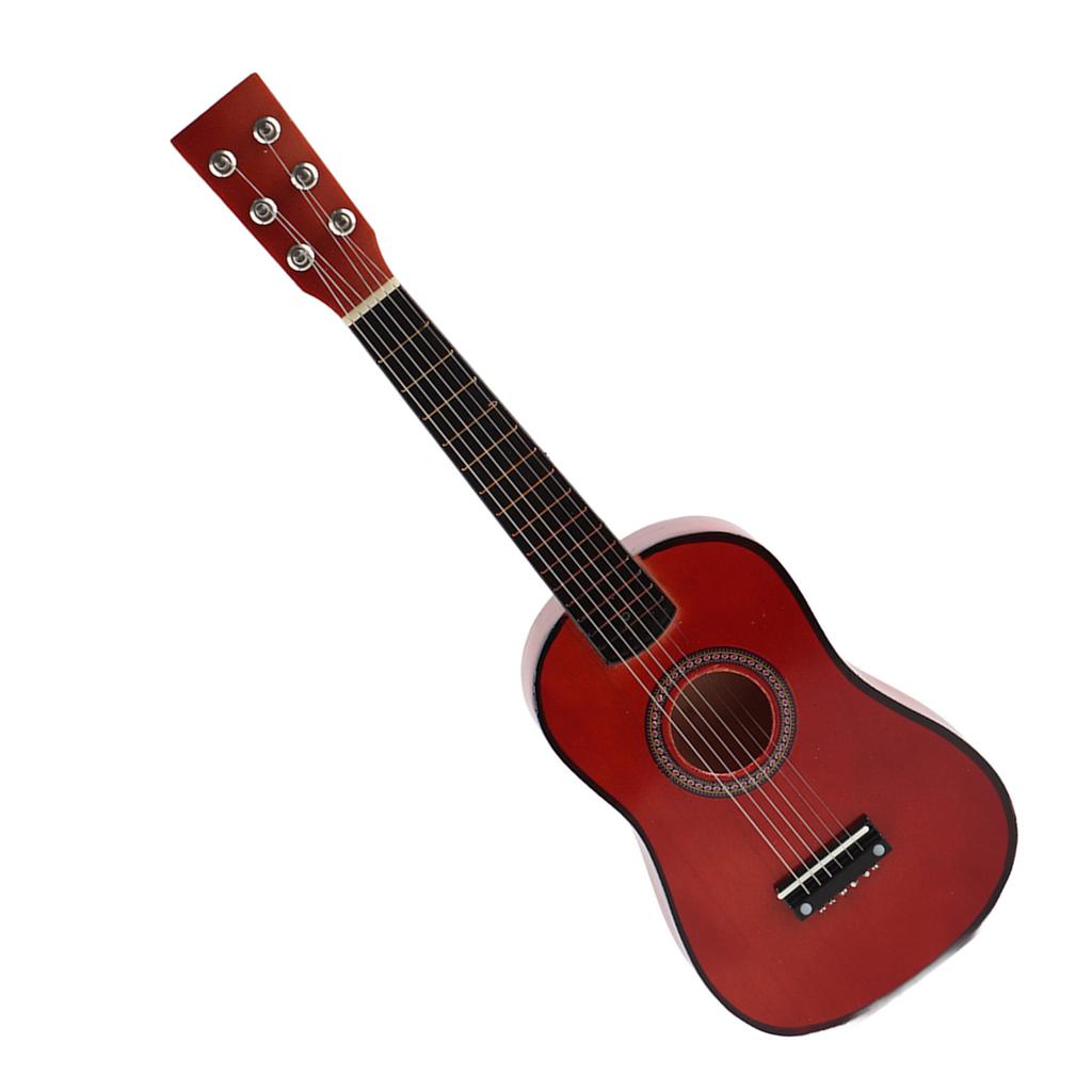 Деревянная гитара 23 дюйма музыкальный развивающий инструмент игрушка для детей малышей студентов начинающих(Кофе)