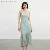 Qianwen Island Style Splicing Strap Skirt