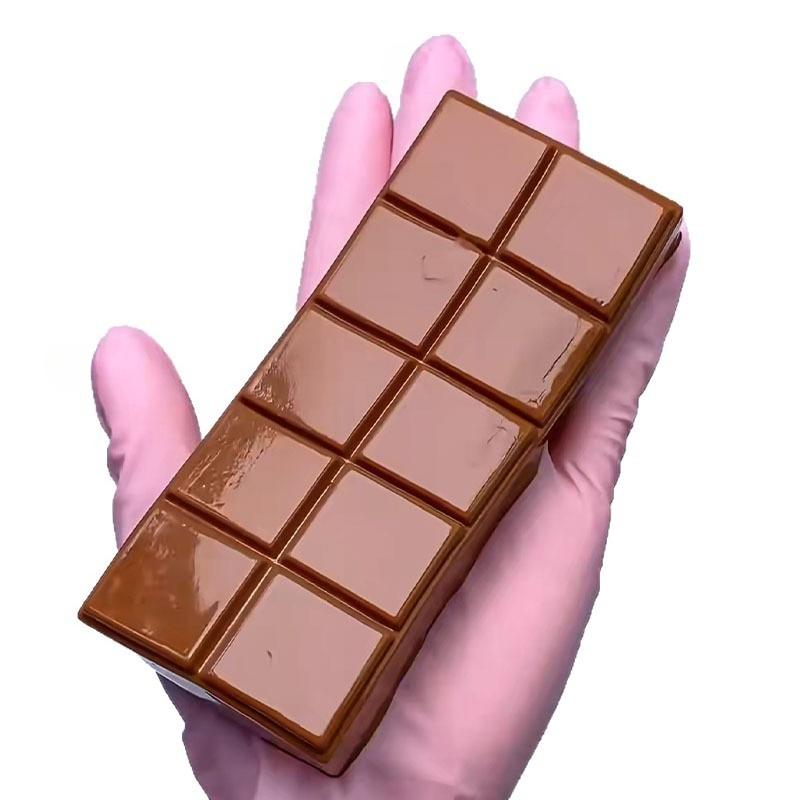 Сквиши Шоколадный Батончик Игрушки для Сжатия Медленно Поднимающийся Белый Шоколадный Батончик Липкая Игрушка Имитация Еды Снятие Стресса Расслабление Рук Подарки